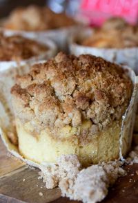 This New York-Style Coffee Cake Crumb Muffins is LOADED with a hefty crumb topping - the best part of any crumb cake, right?