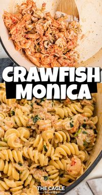 Craving a taste of Louisiana? This Crawfish Monica recipe is a flavorful, creamy dish that’s sure to transport your taste buds straight to the bayou! Tender crawfish tails are tossed in a rich, buttery sauce with just the right amount of spice and a hint of garlic. Served over pasta, it’s the perfect balance of creamy, savory, and downright delicious. Whether you're cooking for a special occasion or just craving a hearty, Southern-inspired meal, this recipe is a must-try. Get ready for a mouthwatering taste of Cajun comfort food! #CrawfishMonica #LouisianaRecipes #CajunFood #SouthernCooking #SeafoodPasta #ComfortFood #CrawfishRecipes #EasyDinner