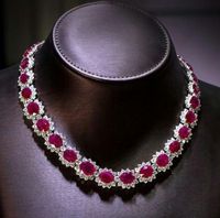 @alfaresjewellery. Rubies and diamonds necklace.