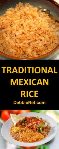 A great addition to taco night. Mexican rice is easy to make and has so much more flavor that regular white rice. | DebbieNet.com