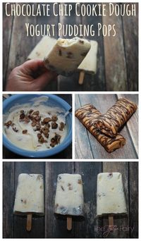 #SnackandRally w/this easy Chocolate Chip Cookie Dough Yogurt Pudding Pop #recipe! #ad