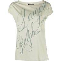 Women's Script Logo Tee By Lauren Ralph Lauren! Short Sleeve. Ranch Sage Green. Size Small -Pit To Pit: 20.5" -Waist: 18.5" -Length: 24" Size Medium -Pit To Pit: 21” -Waist: 18” -Length: 24.5” Size Large -Pit To Pit: 22" -Waist: 20" -Length: 24.5" Size Extra Large -Pit To Pit: 22” -Waist: 21” -Length: 26.5” 60% Cotton. 40% Modal. Machine Wash Cold; Gentle Cycle. Only Non-Chlorine Bleach When Needed. Tumble Dry Low. Cool Iron If Needed. Do Not Dry Clean. 7.24