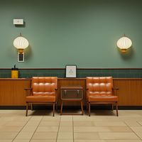 Midcentury Interior design inspired by the aesthetic and color palette of Wes Anderson movies - Grand Barceones Hotel