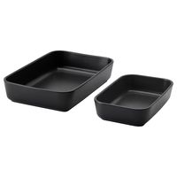 LYCKAD plat à four/service lot de 2, gris foncé - IKEA Belgique