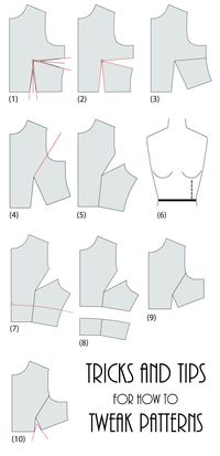 How to take a basic bodice sewing pattern and tweak it for a different design.