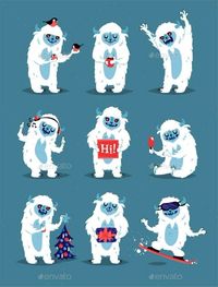 Yeti Abominable Snowman, Bigfoot Sasquatch Christmas illustration #christmasillustration Christmas illustrations #christmasillustrations #christmas #illustration #illustrations Merry christmas #merrychristmas  1.702