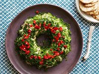 Get Holiday Cheese Ball Wreath Recipe from Food Network