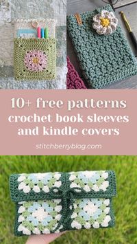 Combine your love of crochet and reading with these adorable book sleeve and kindle cover patterns! I’ve curated a list of book sleeves that are either free crochet patterns as available as video tutorials! Simple and easy to crochet these book sleeves are the perfect weekend project for using up scraps of yarn! Free Crochet Patterns | Crochet Book Sleeves | Kindle Covers | E-read sleeves | kindle case | easy crochet pattern | quick crochet ideas | stash busting crochet projects