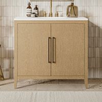 Alsup 36'' Single Bathroom Vanity with Quartz Top