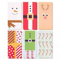 This set of 36 Christmas cards with envelopes doubles as money or gift card holders, making holiday gifting easy and thoughtful. Each blank card features festive designs, allowing you to write personal messages for friends and family. Compact and stylish, they're perfect for spreading holiday cheer with a practical touch.