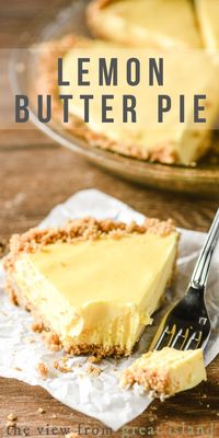 Lemon Butter Pie • the best thing I've ever eaten!