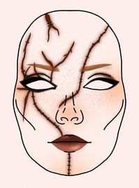 i draw makeup on procreate when i'm bored_ - _ - _ - _ - _ - _ - _ - _ - _ - _ - _ - _ - _ - _ - _ - _ - _ - _ - _ - _ - _ - _ - _ - _makeup sketch chart chucky mh costume doll cosplay ginger orange scars feminine eyeliner horror halloween