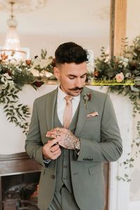 Men Suits Sage Green 3 Piece Slim Fit Elegant Formal Fashion Suits Groom Wedding Suit Party Wear Dinner Suits Stylish Suits Bespoke for Men - Etsy UK