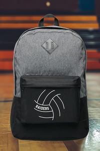 A super cute and unique backpack for volleyball players, coaches and fans, with a custom text box where you can type in any text you want - volleyball team name, player name, school name, etc. These are great for bringing to school, as well as volleyball practices and tournaments. Great for volleyball players at all levels, from youth leagues through high school and college!