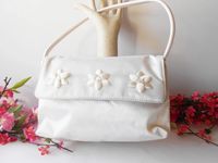 Vintage White Bridal Purse, Elegant White Satin Bag, Wedding Purse, Bride's Purse, White Evening Bag EB-0445 - Etsy