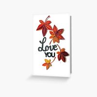 Printed paper Quilling maple leaf card by Sweetpaperdesignsol Hyunah Yi | Redbubble