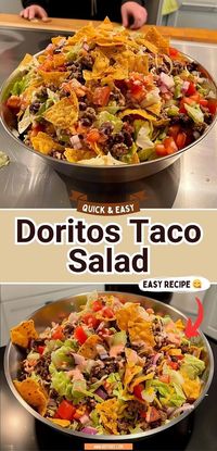 Try out this simple and delicious Doritos Taco Salad recipe, perfect for a quick and satisfying meal.