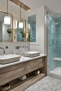 Want to bring the beach home? These coastal bathroom décor ideas feature elegant, modern designs inspired by the ocean. Create a luxury bathroom retreat with soothing colors, natural textures, and stylish décor accents.