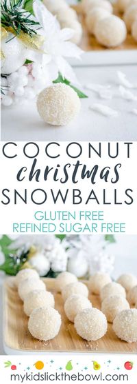 coconut snowballs, easy refined sugar free recipe, an allergy friendly Christmas treat #christmas #christmasfood #allergy #glutenfree #dairyfree #glutenfree #dairyfree