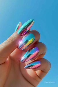 Shine bright with Radiant Super Shiny Nails. Achieve a look of radiance and brilliance with this Chrome Nail Design that brings super shiny allure to your fingertips. Click the article for more ideas!