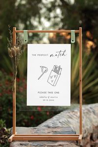 "🌟 Welcome to OhLillyDesign! 🌟 Elevate your wedding reception favors with our enchanting Wedding Matches Sign Template! This template, available in both 5x7 and 8x10 sizes, is the perfect addition to add a touch of sophistication to your special day. TRY BEFORE BUY: https://templett.com/design/demo/ohlillydesigns/24222610,24222620 🎨 Editable on Templett: Personalize your sign effortlessly using Templett. Tailor it to match your wedding theme, colors, or style, ensuring it seamlessly integrates with your overall decor. 🖨️ Print Anywhere: Enjoy the flexibility of printing your masterpiece at home, your local print shop, or take advantage of our partnership with Prints of Love at https://printsoflove.com/ref/ohlillydesigns/. Use our exclusive coupon code \"OhLillyDesigns\" for a fabulous