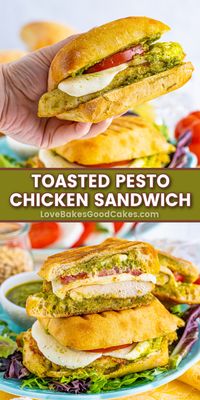 This mouth-watering Toasted Pesto Chicken Sandwich, made with crispy bread, tangy pesto, and juicy chicken, is perfect for lunch, dinner, or a snack.