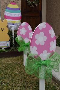 Hey, I found this really awesome Etsy listing at https://www.etsy.com/listing/598832813/flower-pink-easter-egg-decorations-yard