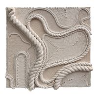 Rope on Canvas Sculptural Wall Art | Chairish