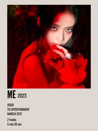 minimal aesthetic polaroid album poster for the solo single album me by jisoo from blackpink