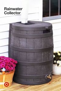 Little, mindful efforts go a long way. Try rainwater harvesting right in your backyard with this 50-gallon barrel. Pro Tip: Place it under your downspout & it’ll catch droplets running off your roof.