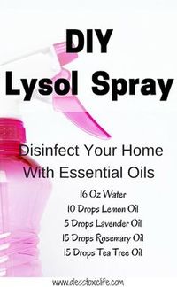 DIY Lysol with essential oils. Don't spray toxins in your house. Use a spray bottle or a diffuser to disinfect with essential oils. #youngliving #cleanhome #home #essentialoils