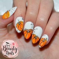 21 + Unique Pumpkin Nail Designs - ♡ July Blossom ♡