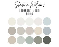 Modern Coastal Paint Color Palette Sherwin Williams Interior | Etsy