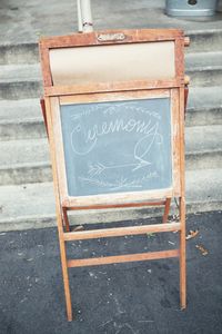 Ceremony sign #chalk