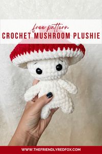 This free Crochet Mushroom Pattern will create a whimsical little friend. There is something irresistable about this amigurumi mushroom! Make a whole forest full with this free pattern!