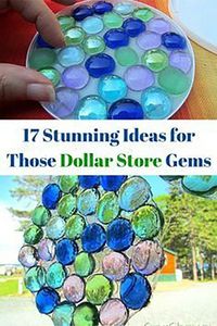 You've seen these at the Dollar Store, but did you know you could do THIS with them? #diy #dollarstore #gems #decor #diyhomedecor