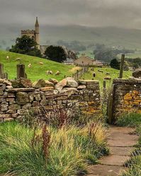 ~Misty Morning over St. Margarets Church at Hawes in the Yorkshire Dales~🍁🌿 Beautiful image by @sab_wanderlust_photos #yorkshiredales…