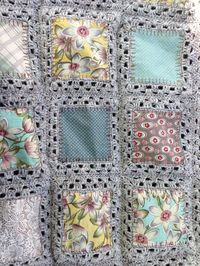 fabric crochet quilt