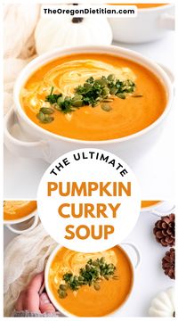 Are you looking for a warming winter soup recipe? Try my Pumpkin Curry Soup, it's quick and easy, indulgently creamy, and naturally vegetarian. You can’t beat my Thai-inspired Pumpkin Curry Soup made with coconut milk and warming curry flavors. With zero chopping, this easy soup recipe is ready in just 30 minutes making my curry pumpkin soup a lifesaver for busy weeknights. #easymeals #wintersouprecipes