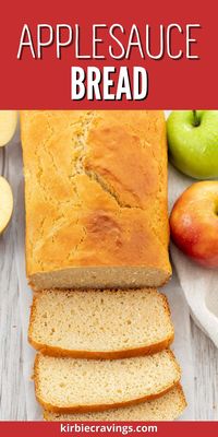 This applesauce bread is an easy, one-bowl recipe. It is just 3 ingredients and doesn’t contain any yeast, eggs, butter or oil. The bread comes out tender and soft. It can be enjoyed plain or toasted and with your favorite spread. You can use storebought or homemade applesauce. You can use unsweetened applesauce if you want low-sugar bread. It will still have a hint of sweetness but will not be a sweet bread. You can use sweetened applesauce and your bread will be lightly sweetened.