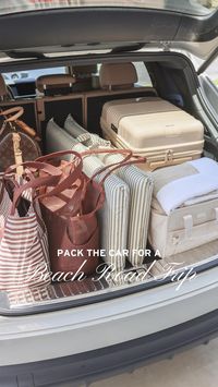 Let's pack the car for a beach road trip with all of my car essentials and beach accessories for the perfect beach vacation!