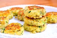 Zucchini Cakes by justputzingaround: Tender, flavorful and relatively healthy! #ZucchiniCakes #justputzingaround