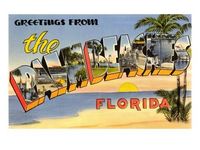 Art Print: Greetings from Palm Beaches, Florida Art Print : 24x18in