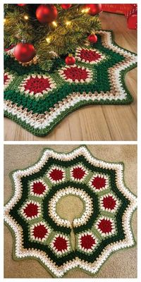 Christmas Tree Skirt Crochet Patterns - DIY Magazine