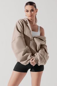 Zip Cloud Hoodie - Taupe