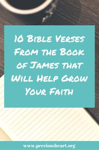 The book of James is a brief yet challenging book to encourage us to live out our faith. Here I share 10 of my favorite verses from James that will help you grow in your walk with Christ! Check them out!.