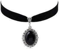 PRICES MAY VARY. GOTHIC BLACK VICTORIAN CHOKER NECKLACE: The Victorian Choker Necklace with Soft Velvet Design Is Nice And Unique, Goes Well With Any Other Accessories, Show Your Personality Every Moment MATERIALS: Meticulously crafted from high-quality zinc alloy SIZE & LENGTH: The Pendant measures 1.2 inches in width, 1.57 inches in height. The chain is 12.6 inches, extender chain 3 inches. PERFECT GOTHIC JEWELRY GIFT: Perfect Gifts on birthday, party, Halloween,New Year, Valentine's Day, Moth