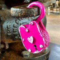 Our artistic and personalized padlocks are elegant symbols that withstand the passing of time , to protect your spiritual and sentimental values that are dear to you , a special other or a group that shared that moment with you .You can “lock in” that very special moment you shared with your loved one , your first date , first kiss.You can also “lock in” good memories , a prosperous future etc .You can “lock out” negativity , bad luck ,certain periods of your past that are dreadful .