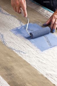 How to Dye and Stencil Curtains Using Chalk Paint® by Annie Sloan.