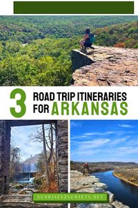 Check out the best stops to make in Arkansas if you travel by plane, OR check out these 3 road trips planned to maximize how much Arkansas you can take in! Arkansas has some spectacular scenery. Check out these travel Arkansas things to do!